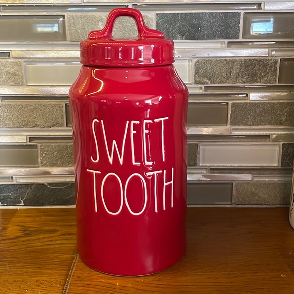 Rae Dunn sweet tooth red valentines canister - Picture 1 of 3